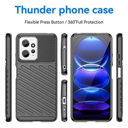 For Xiaomi Redmi Note 12 4G Global Thunderbolt Shockproof TPU Protective Soft Phone Case(Black) - Note 12 Cases by buy2fix | Online Shopping UK | buy2fix