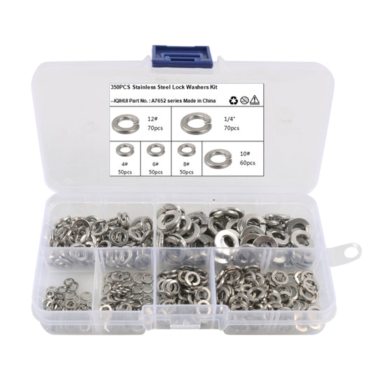 A7652 350 in 1 6 Sizes 304 Stainless Steel Split Lock Spring Washer Kit - In Car by buy2fix | Online Shopping UK | buy2fix