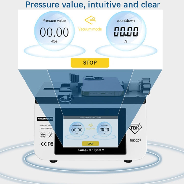 TBK-207 Portable Intelligent Air Tightness Detector Built-in Vacuum Pump(US Plug) - Test Tools by TBK | Online Shopping UK | buy2fix