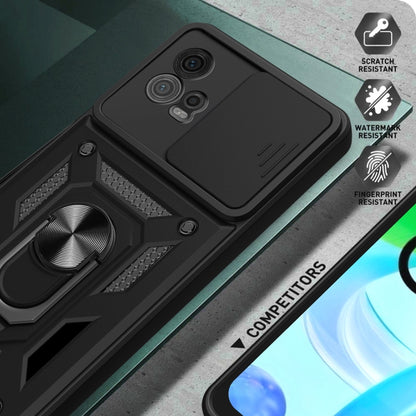 For Motorola Moto G72 Sliding Camera Cover Design TPU+PC Phone Case(Green) - Motorola Cases by buy2fix | Online Shopping UK | buy2fix
