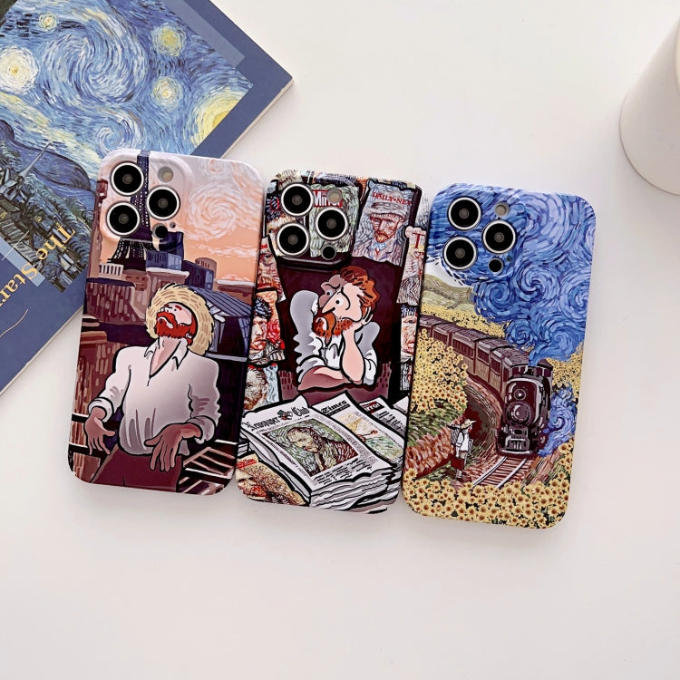 For iPhone 11 Pro Max Precise Hole Oil Painting Glossy PC Phone Case(Train) - iPhone 11 Pro Max Cases by buy2fix | Online Shopping UK | buy2fix