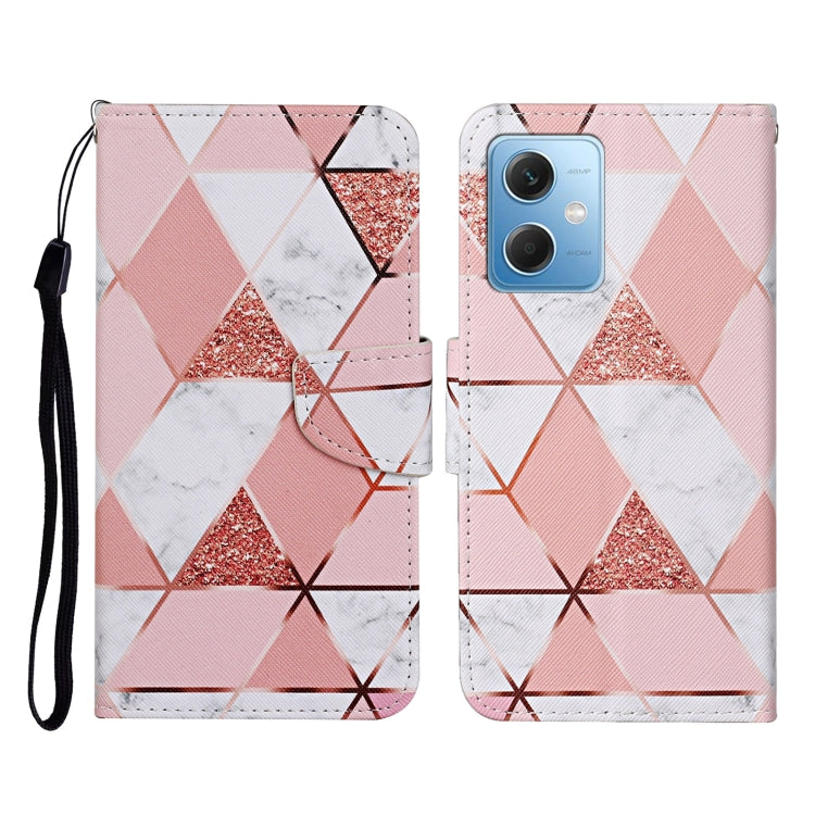 For Xiaomi Redmi Note 12 5G Global/Poco X5 Colored Drawing Pattern Flip Leather Phone Case(Marble) - Note 12 Cases by buy2fix | Online Shopping UK | buy2fix
