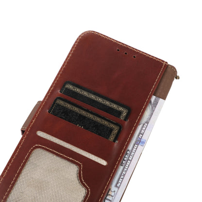 For Nokia G22 4G Crazy Horse Top Layer Cowhide Leather Phone Case(Brown) - Nokia Cases by buy2fix | Online Shopping UK | buy2fix