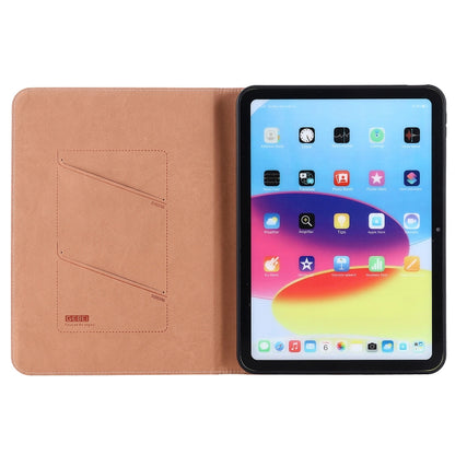 For iPad 10th Gen 10.9 2022 GEBEI Silk Texture Flip Tablet Leather Case(Rose Gold) - iPad 10th Gen 10.9 Cases by GEBEI | Online Shopping UK | buy2fix