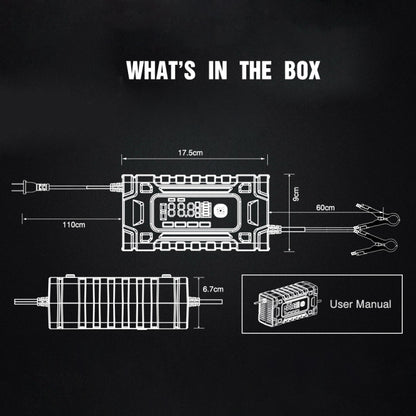 FOXSUR 12V / 24V / 10A Car / Motorcycle Battery Smart Repair Lead-acid Battery Charger, Plug Type:AU Plug - In Car by FOXSUR | Online Shopping UK | buy2fix