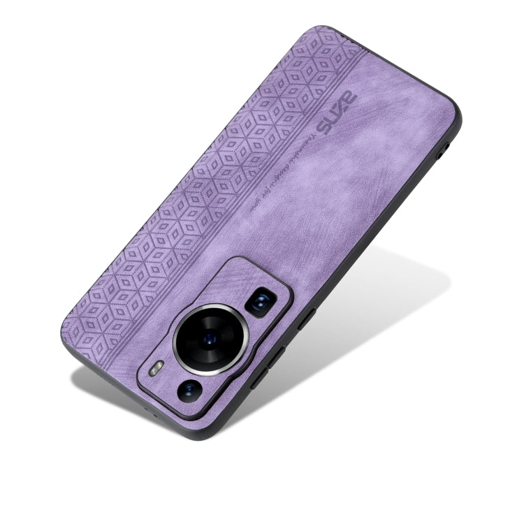 For Huawei P60 / P60 Pro AZNS 3D Embossed Skin Feel Phone Case(Purple) - Huawei Cases by AZNS | Online Shopping UK | buy2fix