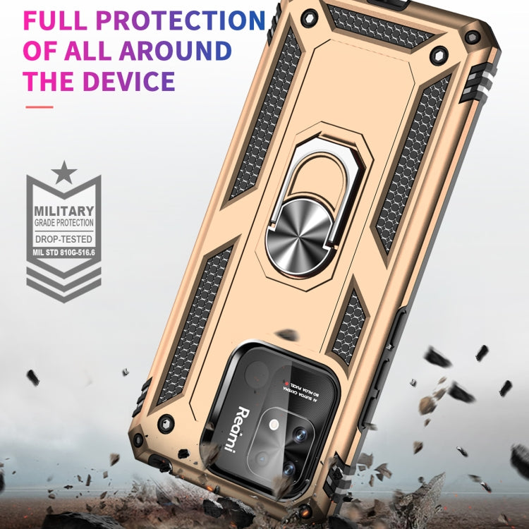 For Xiaomi Redmi 12C / 11A Shockproof TPU + PC Phone Case with Holder(Gold) - Mi 11 Ultra Cases by buy2fix | Online Shopping UK | buy2fix