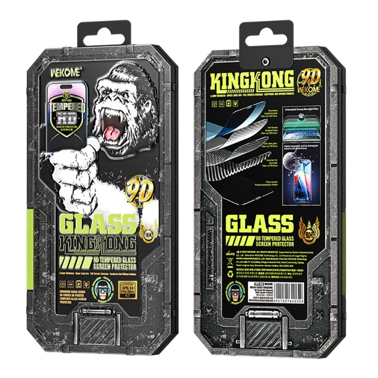 For iPhone 14 Plus WK WTP-066 King Kong Vacha 9D Curved HD Tempered Glass Film(Black) - iPhone 14 Plus Tempered Glass by WK | Online Shopping UK | buy2fix