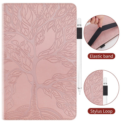 For Xiaomi Pad 6 / Pad 6 Pro Life Tree Series Horizontal Flip Leather Tablet Case(Rose Gold) -  by buy2fix | Online Shopping UK | buy2fix