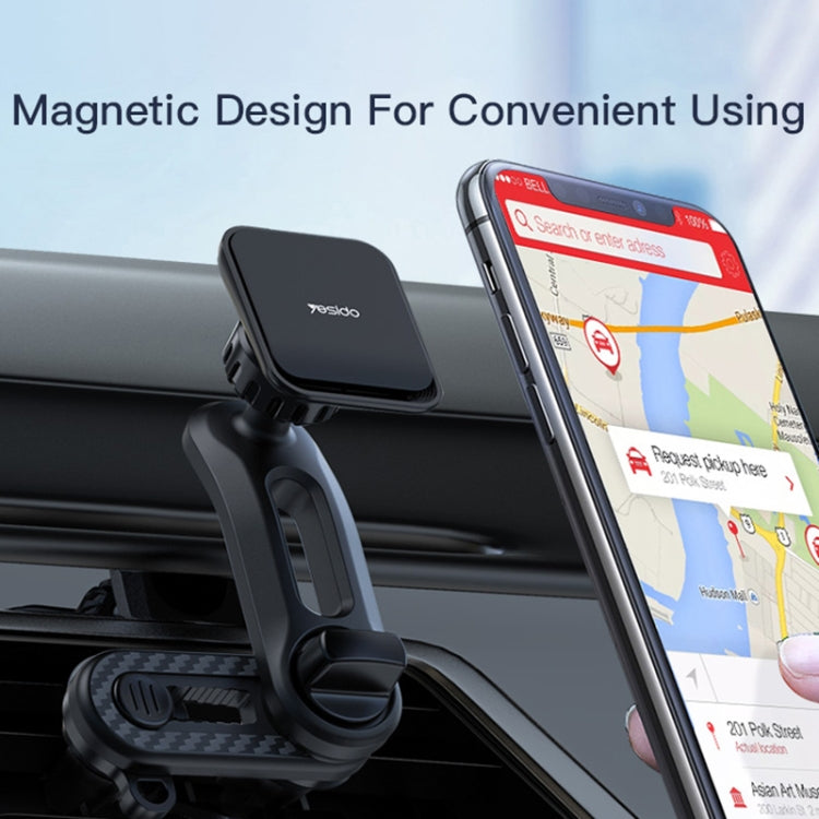 Yesido C106 Car Air Outlet Dual Clip Magsafe Magnetic Phone Navigation Holder(Black) -  by Yesido | Online Shopping UK | buy2fix