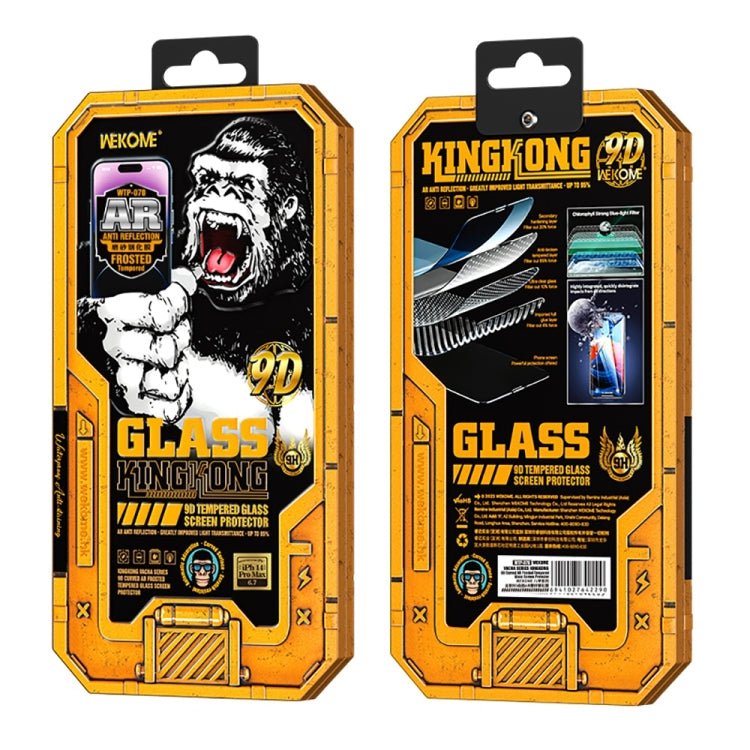 For iPhone 13 Pro WK WTP-070 King Kong Vacha 9D Curved AR Frosted Tempered Glass Film(Black) - iPhone 13 Pro Tempered Glass by WK | Online Shopping UK | buy2fix