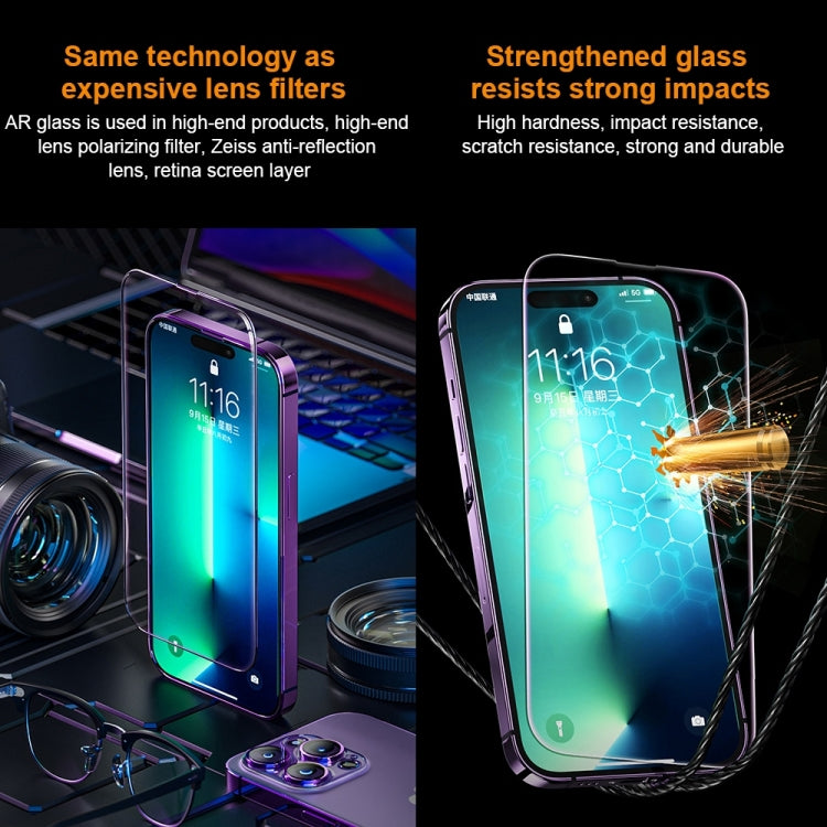 For iPhone 13 Pro WK WTP-070 King Kong Vacha 9D Curved AR Frosted Tempered Glass Film(Black) - iPhone 13 Pro Tempered Glass by WK | Online Shopping UK | buy2fix