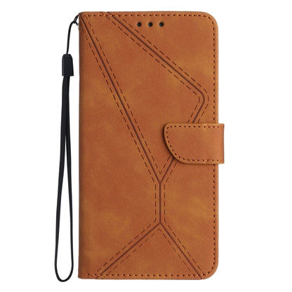 For Xiaomi POCO X4 GT Stitching Embossed Leather Phone Case(Brown) - Xiaomi Cases by buy2fix | Online Shopping UK | buy2fix