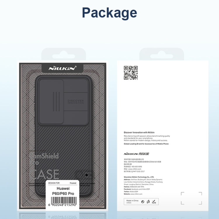 For Huawei P60 Pro / P60 NILLKIN CamShield Pro PC Phone Case(Black) - Huawei Cases by NILLKIN | Online Shopping UK | buy2fix
