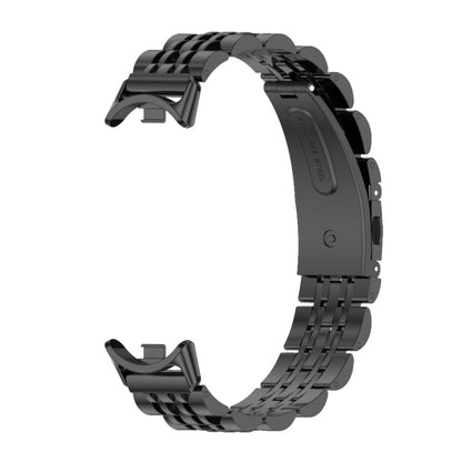 For Xiaomi Mi Band 8 / 9 / 9 NFC Mijobs Seven Bead Stainless Steel Watch Band(Black) - Watch Bands by MIJOBS | Online Shopping UK | buy2fix