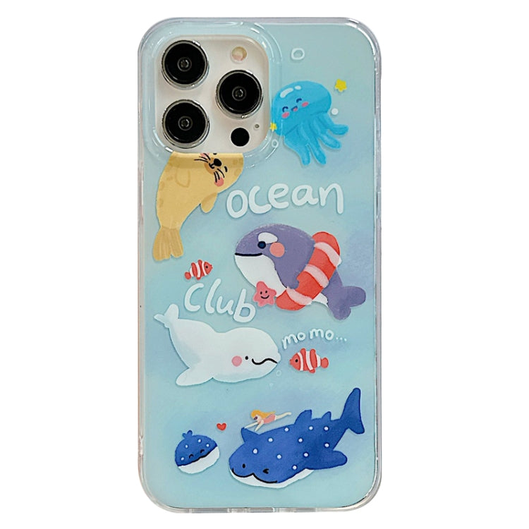 For iPhone 14 IMD Cute Animal Pattern Phone Case(Seal) - iPhone 14 Cases by buy2fix | Online Shopping UK | buy2fix