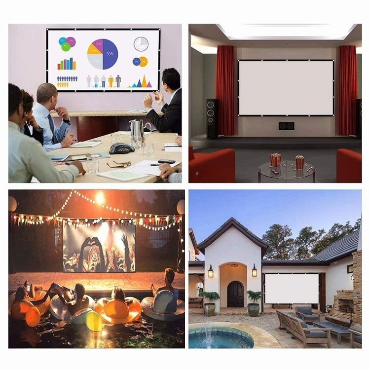 Simple Folding Thin Polyester Projector Film Curtain, Size:180 inch 16:9 - Other by buy2fix | Online Shopping UK | buy2fix