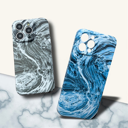 For iPhone 14 Pro Marble Pattern Phone Case(Blue White) - iPhone 14 Pro Cases by buy2fix | Online Shopping UK | buy2fix