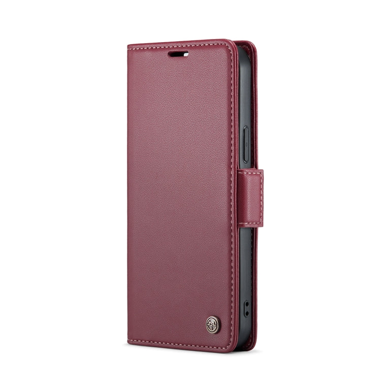 For iPhone 13 Pro CaseMe 023 Butterfly Buckle Litchi Texture RFID Anti-theft Leather Phone Case(Wine Red) - iPhone 13 Pro Cases by CaseMe | Online Shopping UK | buy2fix