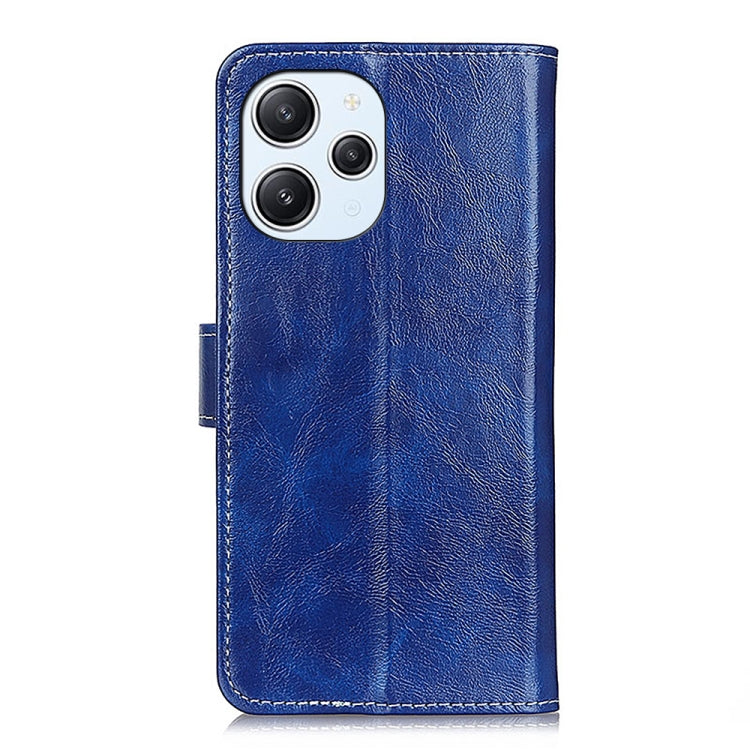 For Xiaomi Redmi 12 4G Retro Crazy Horse Texture Horizontal Flip Leather Phone Case(Blue) - Xiaomi Cases by buy2fix | Online Shopping UK | buy2fix