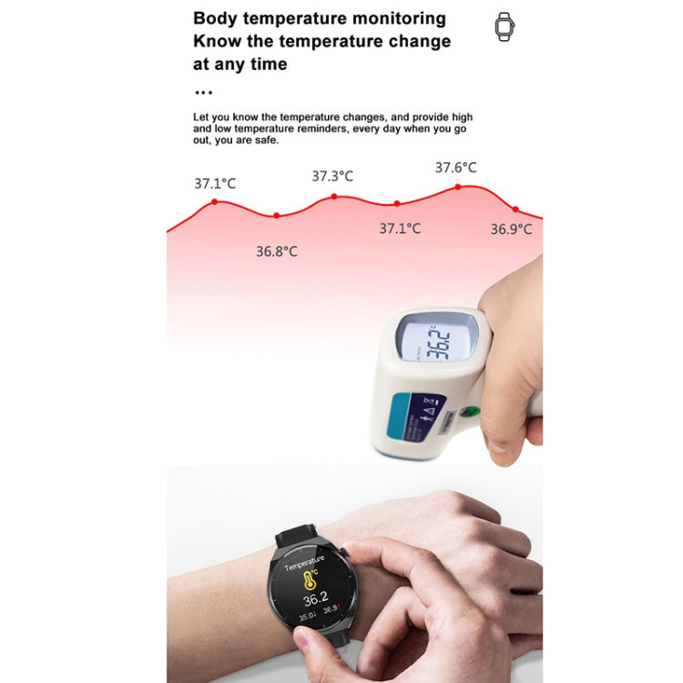 TK20 1.39 inch IP68 Waterproof Silicone Band Smart Watch Supports ECG / Remote Families Care / Body Temperature Monitoring(Blue) - Smart Watches by buy2fix | Online Shopping UK | buy2fix