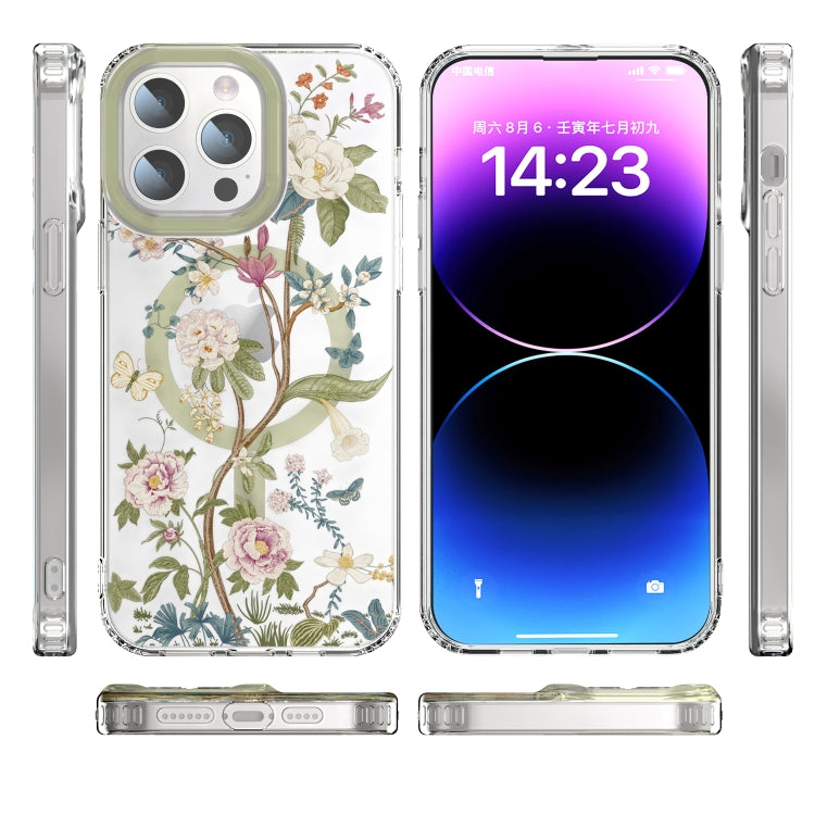For iPhone 11 Pro Max MagSafe Magnetic TPU Phone Case(Blue Hydrangea Ball) - iPhone 11 Pro Max Cases by buy2fix | Online Shopping UK | buy2fix