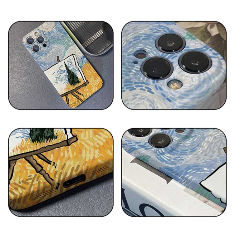 For iPhone 11 Pro Precise Hole Oil Painting Pattern PC Phone Case(Landscape Painting) - iPhone 11 Pro Cases by buy2fix | Online Shopping UK | buy2fix