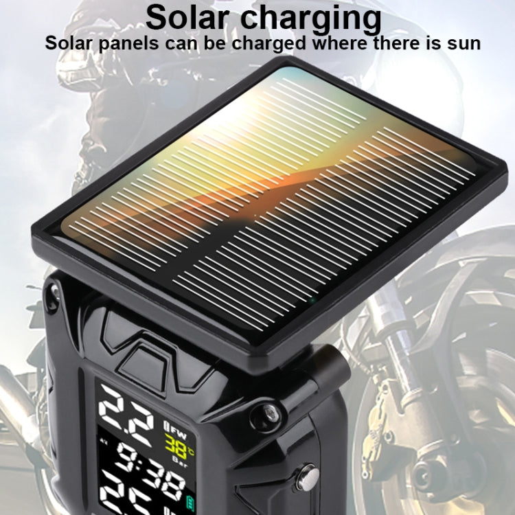 M9 Color Screen Motorcycle Solar Wireless Tire Pressure Monitor With M10 Fixed Mount - Electrical System by buy2fix | Online Shopping UK | buy2fix