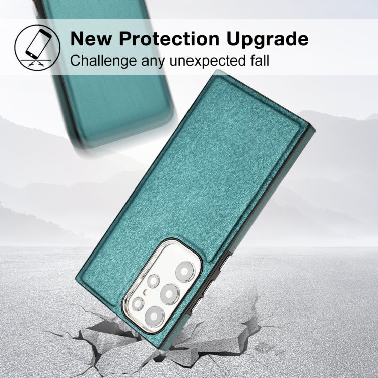 For Samsung Galaxy S23 Ultra Leather Texture Full Coverage Phone Case(Green) - Galaxy S23 Ultra 5G Cases by buy2fix | Online Shopping UK | buy2fix