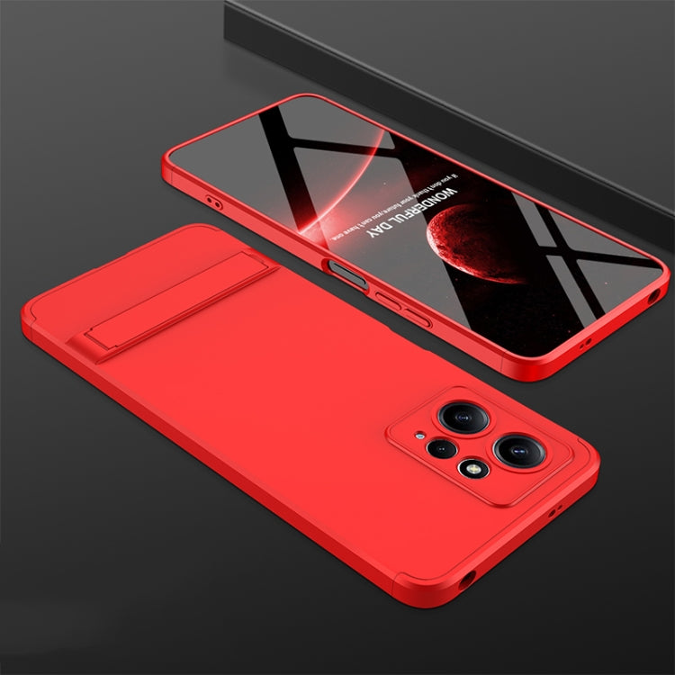 For Xiaomi Redmi Note 12 4G GKK Three Stage Splicing Full Coverage PC Phone Case with Stand(Red) - Note 12 Cases by GKK | Online Shopping UK | buy2fix