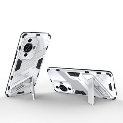 For Huawei nova 11 Pro 4G Punk Armor 2 in 1 PC + TPU Phone Case with Holder(White) - Huawei Cases by buy2fix | Online Shopping UK | buy2fix