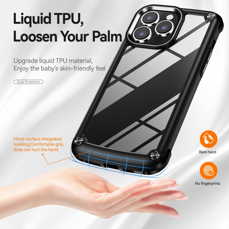 For iPhone 15 Pro TPU + PC Lens Protection Phone Case(Black) - iPhone 15 Pro Cases by buy2fix | Online Shopping UK | buy2fix