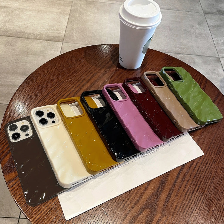 For iPhone XR Solid Color Wave Texture TPU Phone Case(Chocolate) - More iPhone Cases by buy2fix | Online Shopping UK | buy2fix