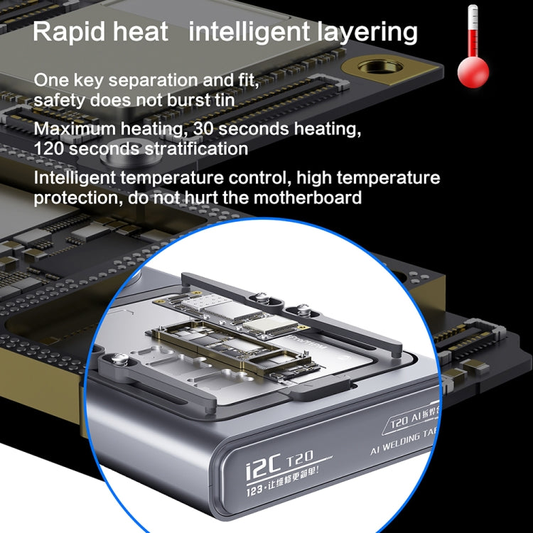i2C T20 Intelligent Motherboard Middle Layered Heating Platform, Plug:US - Repair Platform by buy2fix | Online Shopping UK | buy2fix