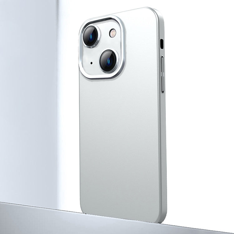 For iPhone 14 Plus Frosted Metal Material Phone Case with Lens Protection(White) - iPhone 14 Plus Cases by buy2fix | Online Shopping UK | buy2fix