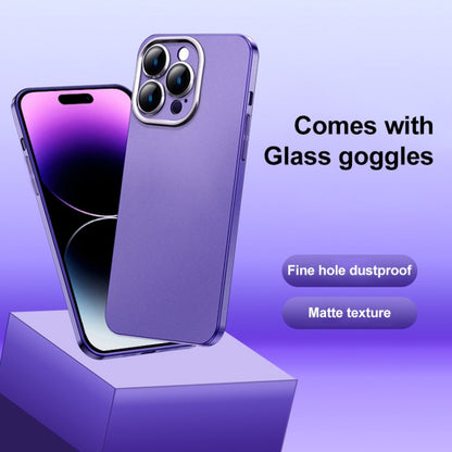 For iPhone 12 Frosted Metal Material Phone Case with Lens Protection(Grey) - iPhone 12 / 12 Pro Cases by buy2fix | Online Shopping UK | buy2fix