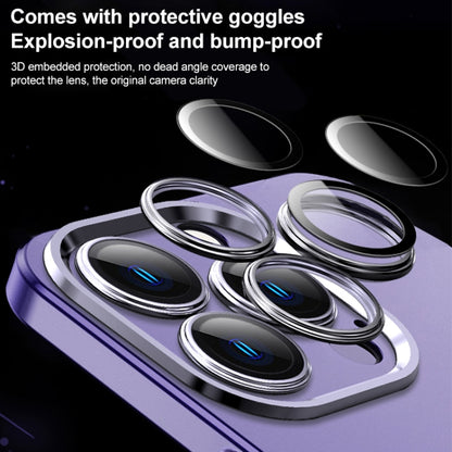 For iPhone 12 Frosted Metal Material Phone Case with Lens Protection(Purple) - iPhone 12 / 12 Pro Cases by buy2fix | Online Shopping UK | buy2fix