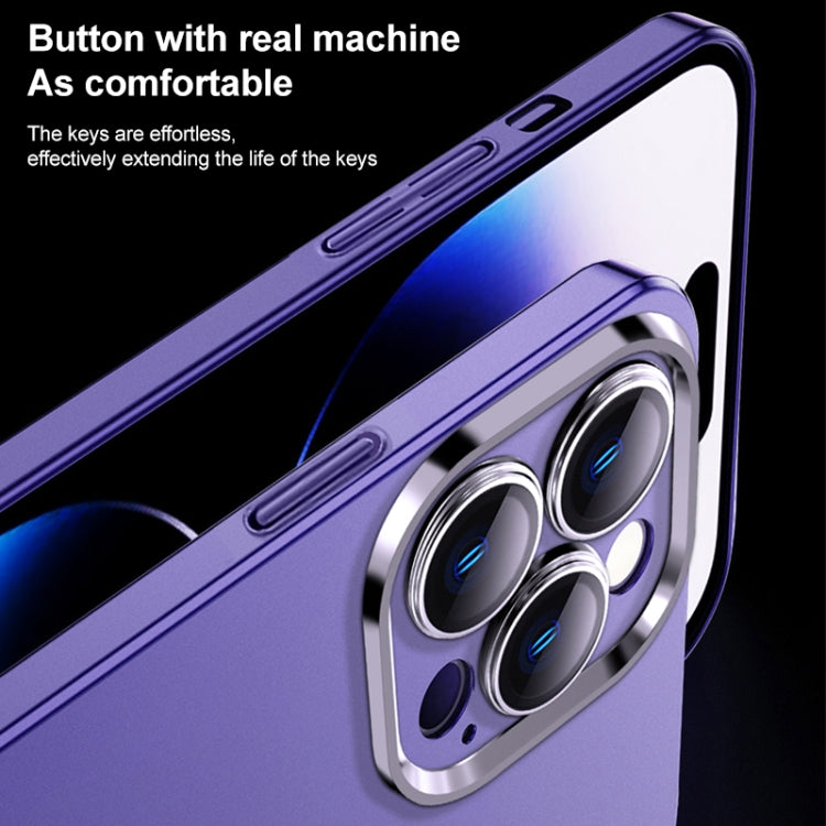 For iPhone 13 Pro Max Frosted Metal Material Phone Case with Lens Protection(White) - iPhone 13 Pro Max Cases by buy2fix | Online Shopping UK | buy2fix