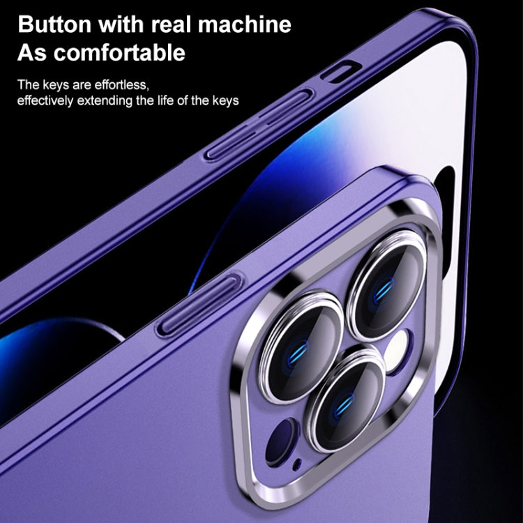 For iPhone 12 Frosted Metal Material Phone Case with Lens Protection(Grey) - iPhone 12 / 12 Pro Cases by buy2fix | Online Shopping UK | buy2fix