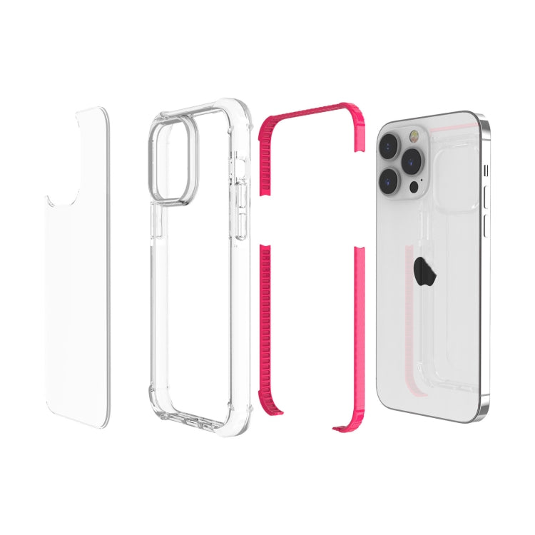 For iPhone 15 Pro Four-corner Shockproof TPU + Acrylic Phone Case(Pink) - iPhone 15 Pro Cases by buy2fix | Online Shopping UK | buy2fix