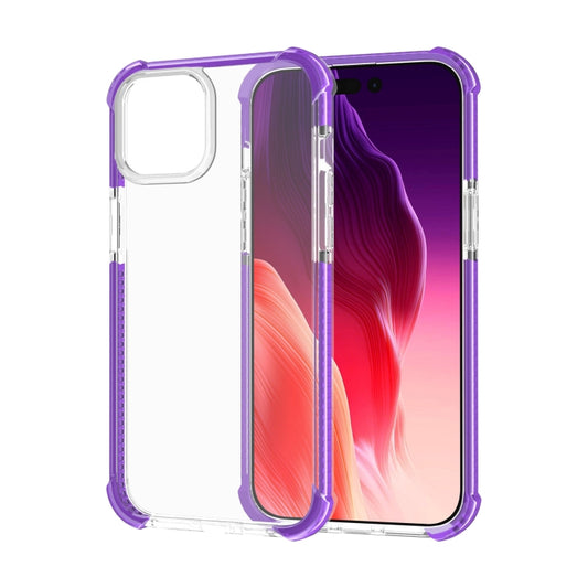 For iPhone 15 Four-corner Shockproof TPU + Acrylic Phone Case(Purple) - iPhone 15 Cases by buy2fix | Online Shopping UK | buy2fix