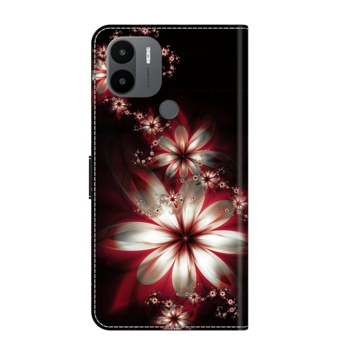For Xiaomi Redmi A1+ / A2 / A2+ Crystal 3D Shockproof Protective Leather Phone Case(Fantastic Flower) - Xiaomi Cases by buy2fix | Online Shopping UK | buy2fix