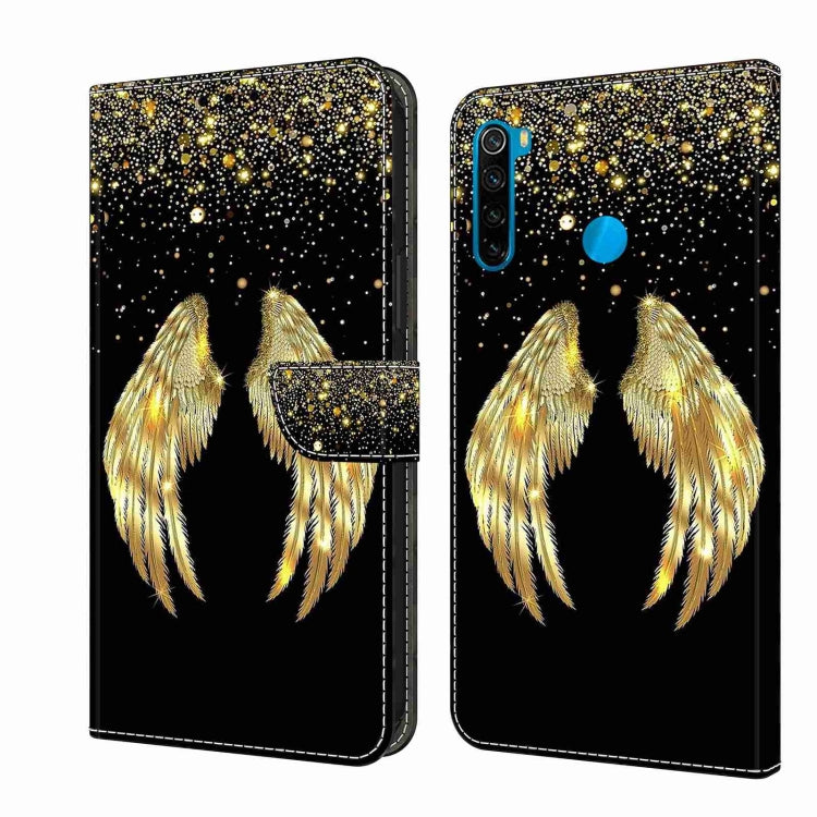 For Xiaomi Redmi Note 8T Crystal 3D Shockproof Protective Leather Phone Case(Golden Wings) - Xiaomi Cases by buy2fix | Online Shopping UK | buy2fix