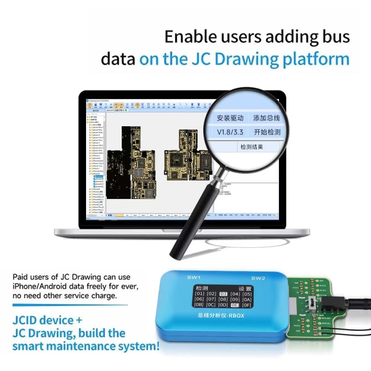 JCID Rbox Bus Analyzer for iPhone and Android Signal Faults Detection - Test Tools by JC | Online Shopping UK | buy2fix