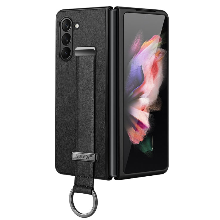 For Samsung Galaxy Z Fold5 SULADA PC + Leather Texture Skin Feel Shockproof Phone Case(Black) - Galaxy Z Fold5 Cases by SULADA | Online Shopping UK | buy2fix