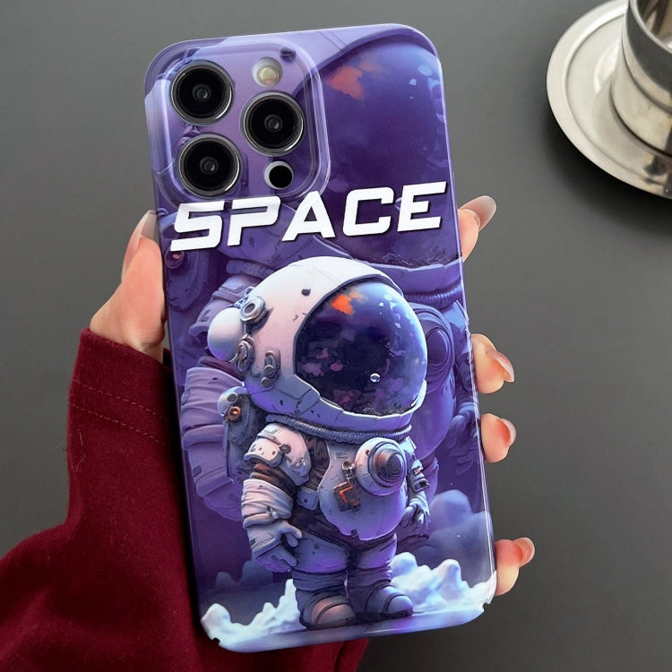 For iPhone 11 Pro Max Painted Pattern Precise Hole PC Phone Case(Purple Astronaut) - iPhone 11 Pro Max Cases by buy2fix | Online Shopping UK | buy2fix