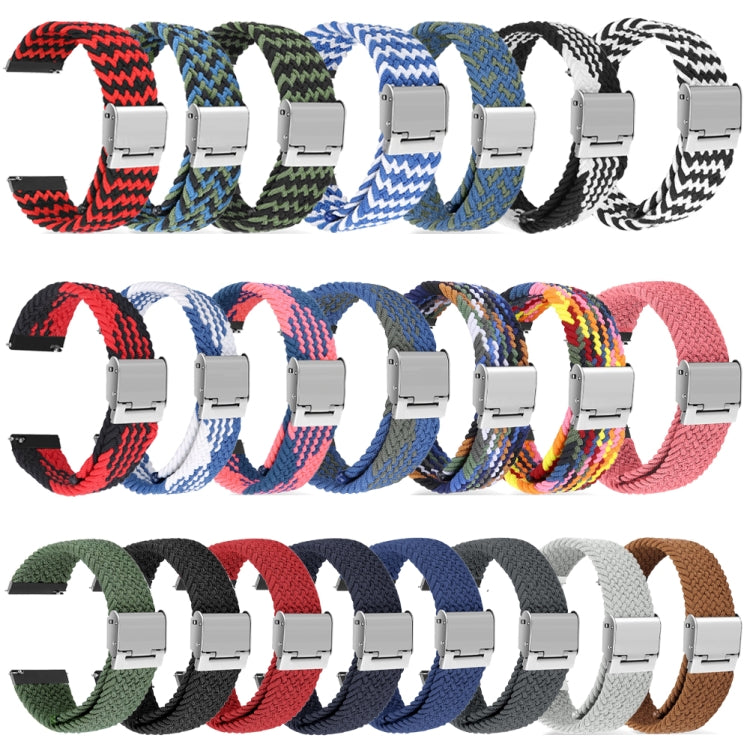 For Huawei Watch 4 / 4 Pro Nylon Braided Metal Buckle Watch Band(W Blue Green) - Watch Bands by buy2fix | Online Shopping UK | buy2fix