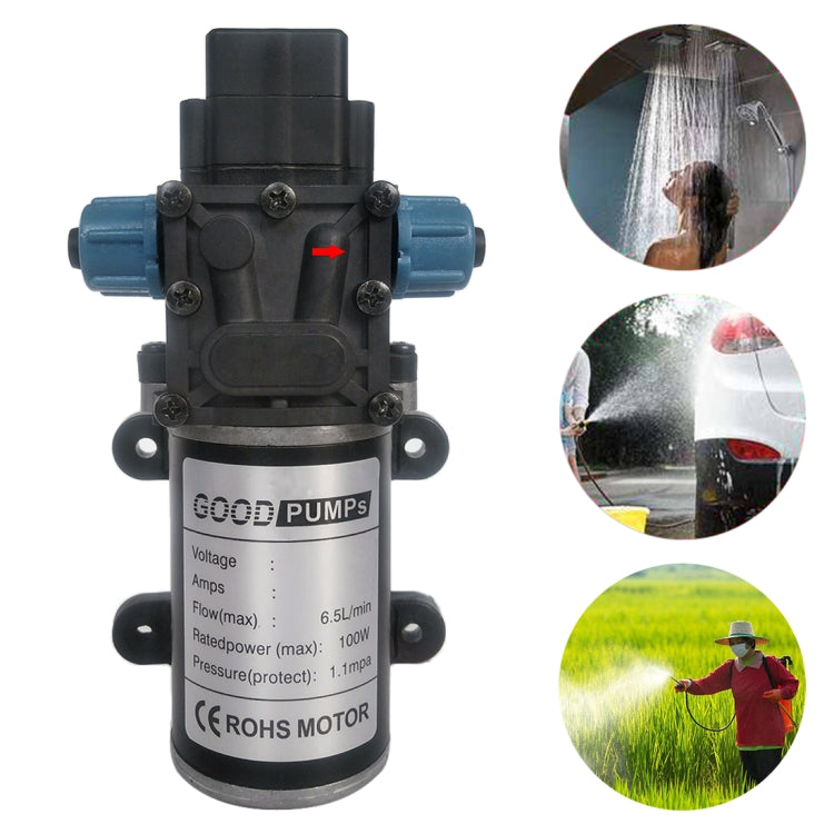 DC24V 100W Smart Double Thread Positive Pump Diaphragm 8L Atomizing Spray Water Pump for Car Washing / Irrigation - In Car by buy2fix | Online Shopping UK | buy2fix