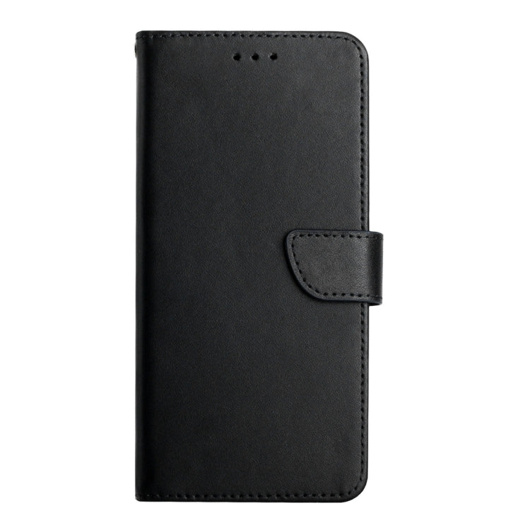 For Samsung Galaxy A25 5G HT02 Genuine Leather Fingerprint-proof Flip Phone Case(Black) - Galaxy Phone Cases by buy2fix | Online Shopping UK | buy2fix