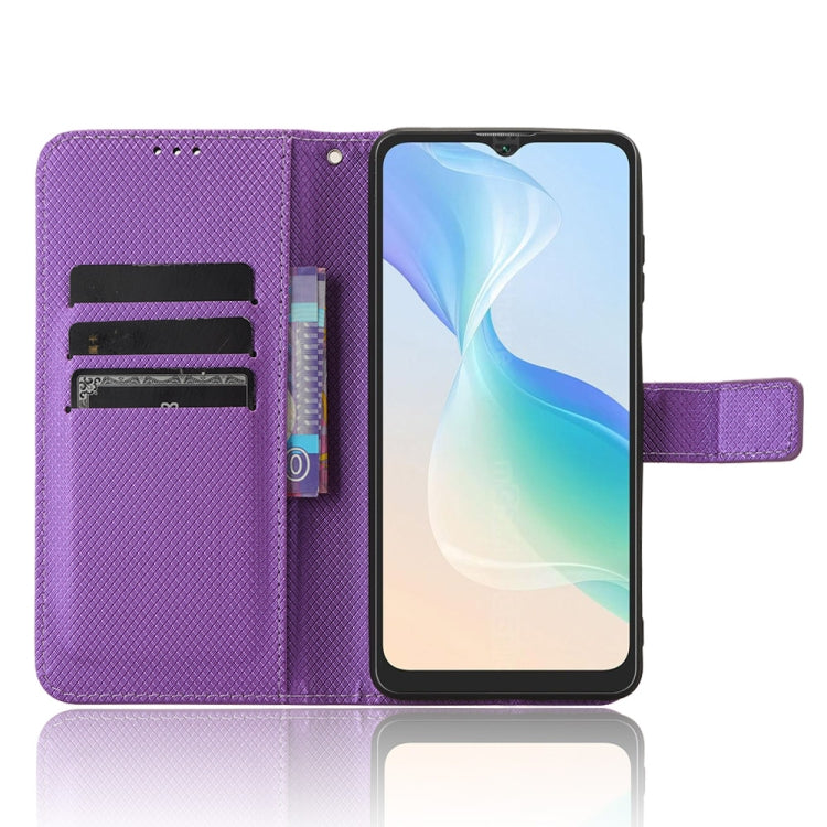 For Blackview Oscal C30 / C30 Pro Diamond Texture Leather Phone Case(Purple) - More Brand by buy2fix | Online Shopping UK | buy2fix